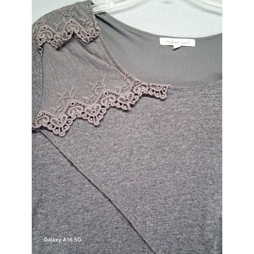 Indigo Soul Women's Long Sleeve Gray Dress Size 2XL Mid length - Picture 3 of 7